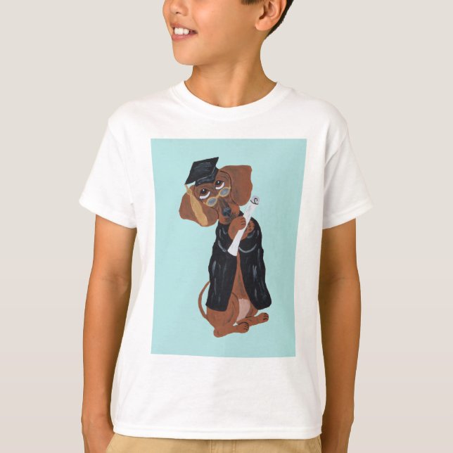 Dachshund Graduate T-Shirt (Front)