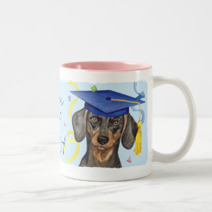 Dachshund Graduate Two-Tone Coffee Mug