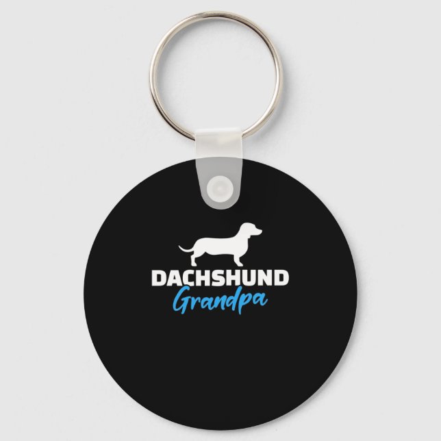 Dachshund Grandpa Keychain (Front)