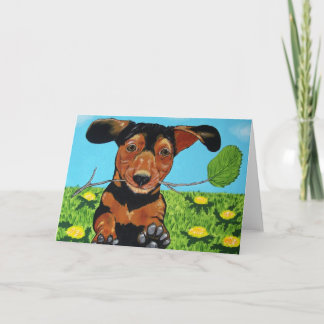 Dachshund Greeting Card