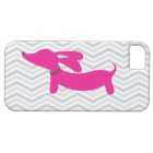 Dachshund + Grey Chevron