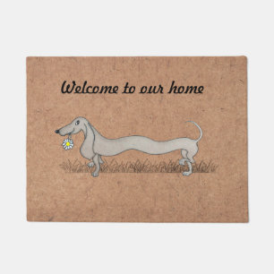 Dachshund Groomer Veterinarian Door Mat