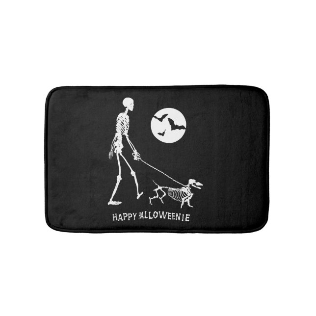 Dachshund Halloween Bath Mat (Front)