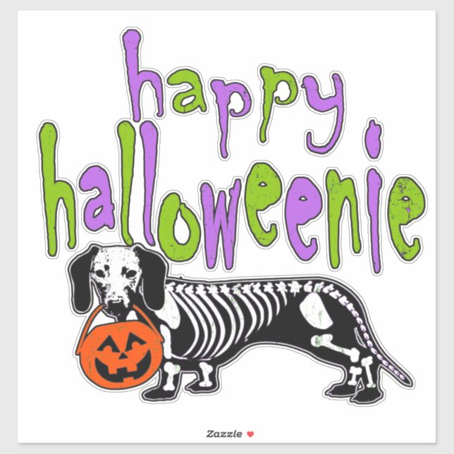 Dachshund Halloween Costume Happy Halloweenie Meme (Sheet)