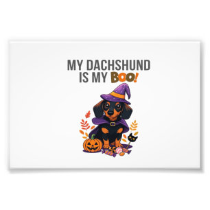 Dachshund Halloween Costume My Dachshund is My Bo Photo Print