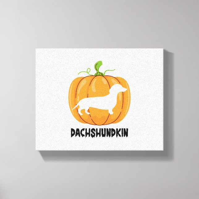 Dachshund Halloween Dog Canvas Print (Front)