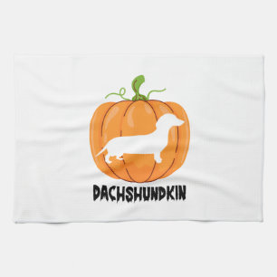 Dachshund Halloween Dog Kitchen Towel
