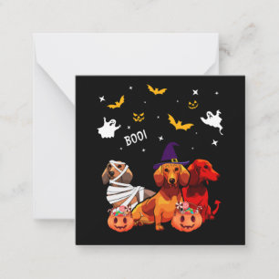 Dachshund Halloween Dog Lover Card