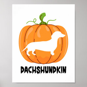 Dachshund Halloween Dog Poster