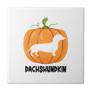 Dachshund Halloween Dog Tile