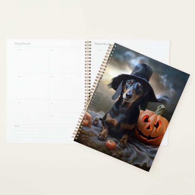 Dachshund Halloween effroi (Devant avec enveloppe)