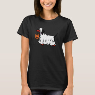 Dachshund Halloween Ghost Skeleton Dog Cute Spooky T-Shirt