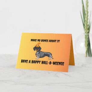 Dachshund Halloween Greeting Card