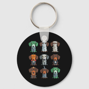 Dachshund Halloween Keychain