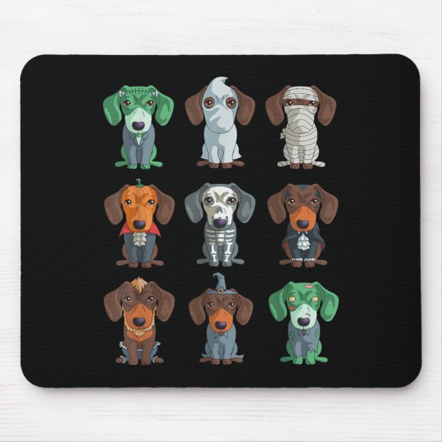 Dachshund Halloween Mouse Pad (Front)