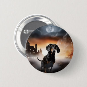 Dachshund Halloween Scary 2 Inch Round Button