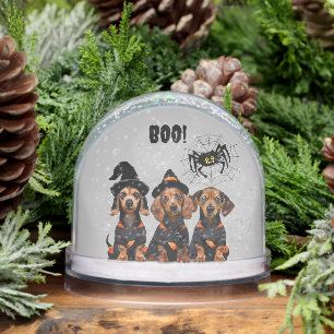Dachshund Halloween Snow Globe