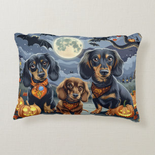 Dachshund Halloween Spooky  Accent Pillow
