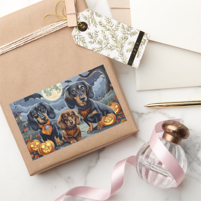 Dachshund Halloween Spooky  Sticker (Gifting)