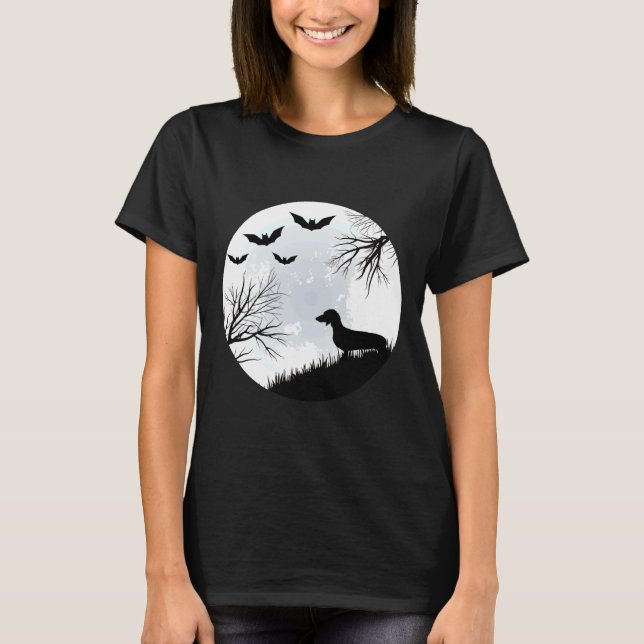 Dachshund Halloween     T-Shirt (Front)
