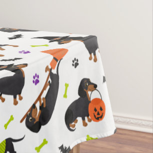 Dachshund Halloween Tablecloth