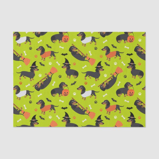 Dachshund Halloween Tissue Paper (Front)