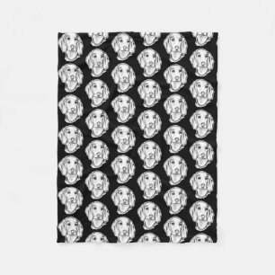 dachshund hand drawn sketch black white puppy dog fleece blanket