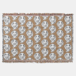 dachshund hand drawn sketch black white puppy dog  throw blanket