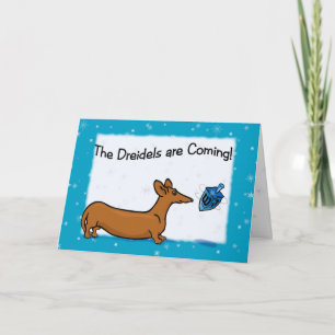 Dachshund Hanukkah Card