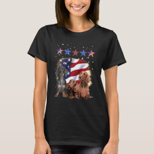 Dachshund Happy American Independence Day July 4th T-Shirt