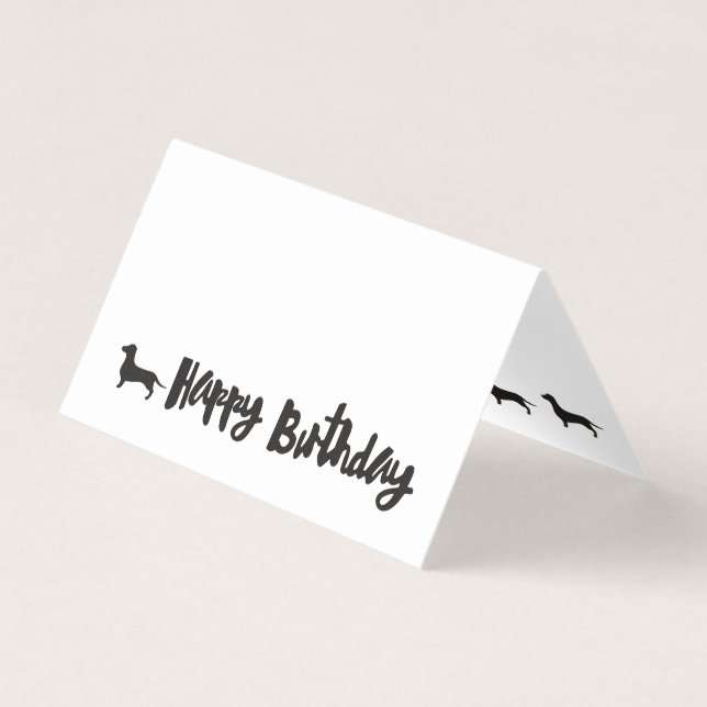 Dachshund Happy Birthday card (Front)