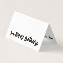 Dachshund Happy Birthday card