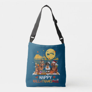 Dachshund Happy Hallothanksmas Halloween Thanksgiv Crossbody Bag