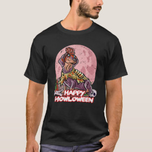 Dachshund Happy Halloween Costume Zombie Premium T-Shirt