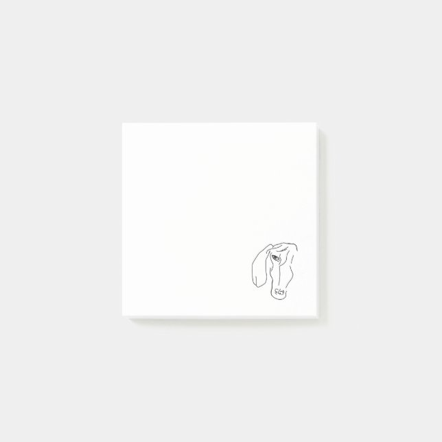 Dachshund Head, Art Drawing Notes (Front)
