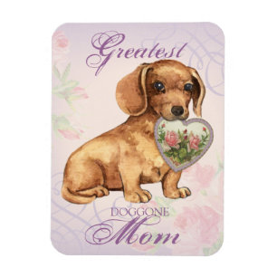 Dachshund Heart Mom Magnet
