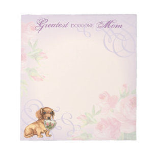 Dachshund Heart Mom Notepad