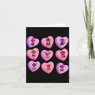 Dachshund Hearts Candy Valentines Weiner Dog Pet L Card
