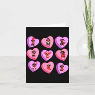 Dachshund Hearts Candy Valentines Weiner Dog Pet L Card