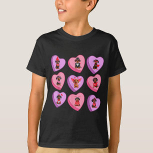 Dachshund Hearts Candy Valentines Weiner Dog Pet L T-Shirt