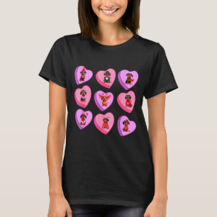 Dachshund Hearts Candy Valentines Weiner Dog Pet L T-Shirt