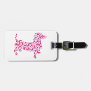 Dachshund Hearts Luggage Tag