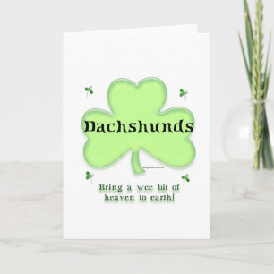 Dachshund Heaven on Earth Holiday Card