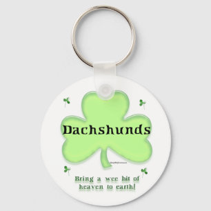 Dachshund Heaven; St. Patrick's day Dachshund Keychain
