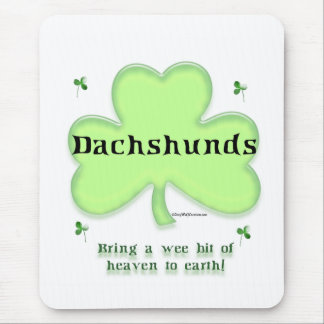 Dachshund Heaven; St. Patrick's day Dachshund Mouse Pad