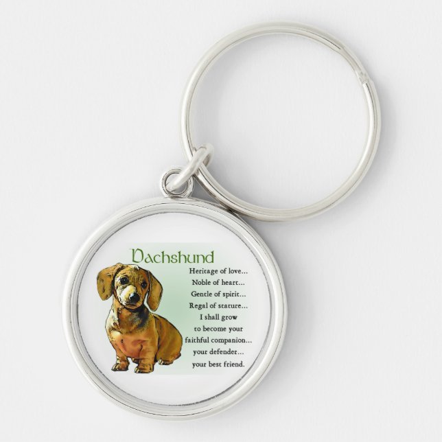 Dachshund Heritage of Love Keychain (Front)