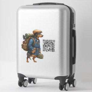 Dachshund Hiker + QR Code