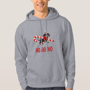 Dachshund Ho Ho No Funny Christmas Hoodie