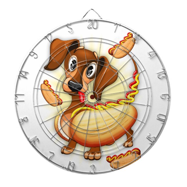 Dachshund Hot Dog Dartboard (Front)