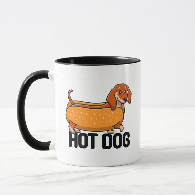 Dachshund Hot Dog Mug (Left)